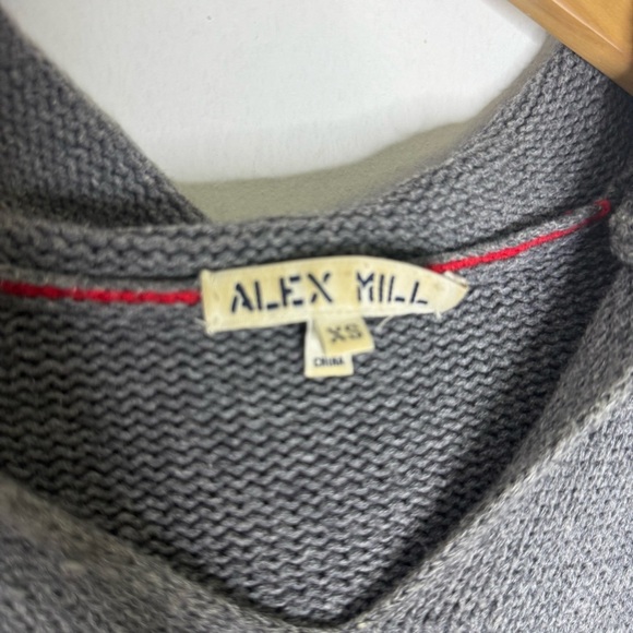 Alex Mill Aiden Gray Hooded Sweater Women’s XS Wool Cotton Blend - Picture 5 of 8